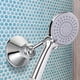 thumbnail image 3 of Soporte para cabezal de ducha ajustable, construcción de latón macizo que garantiza durabilidad y confiabilidad, superficie cromada para baños elegantes, adecuado para manguera de ducha estándar,, 3 of 5