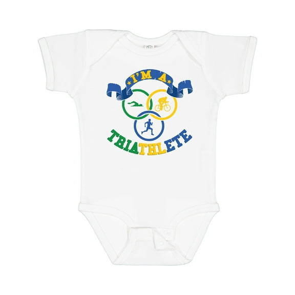 Inktastic I'm a Triathlete Boys or Girls Baby Bodysuit