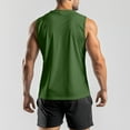 thumbnail image 4 of ADSSDQ Men's Tank Top Cut Off Cotton Muscle Workout Gym Shirts Moisture Wicking Lightweight Summer Casual Sleeveless Shirts Army Green M, 4 of 4