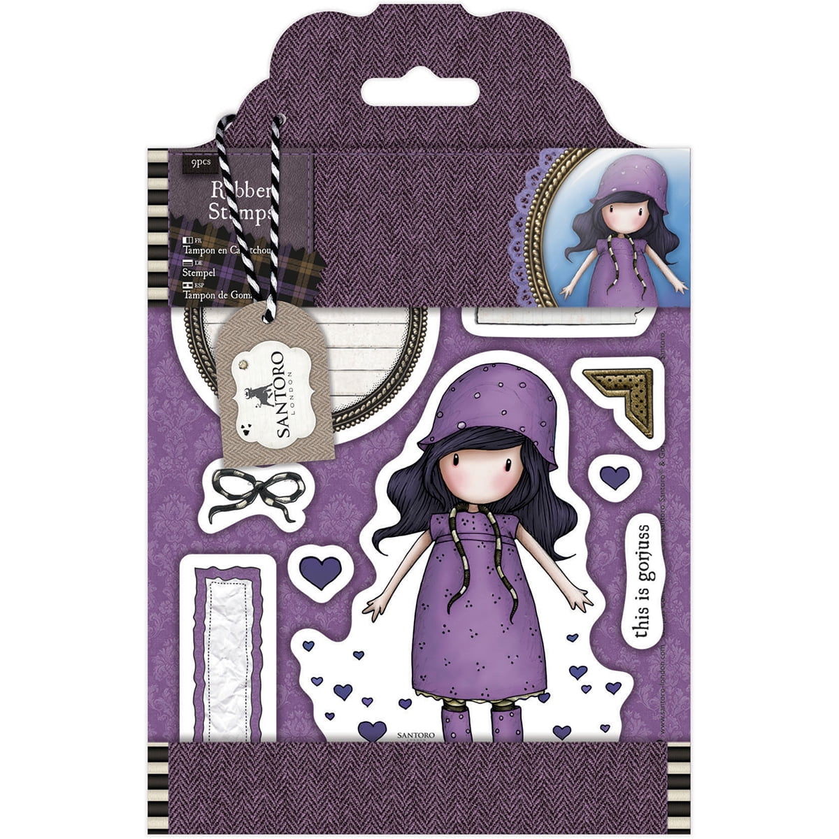 Santoro Gorjuss Tweed Rubber Stamps