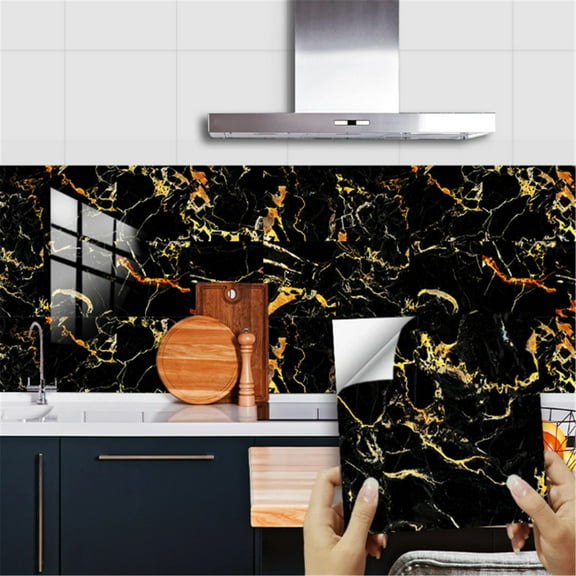 Peel And Stick Kitchen Backsplash Self Adhesive Waterproof Tile Stickers Retro Wall Decals For Home Bathroom Laundry Room Decor 10pc/ Wall sticker (10x10cm)