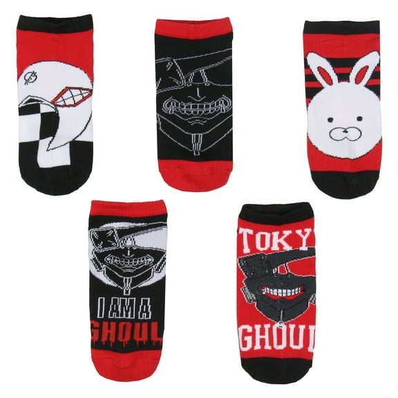 Tokyo Ghoul Socks Adult Masks Anime No Show Mix And Match Ankle Socks 5 Pairs