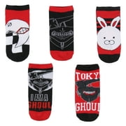 Tokyo Ghoul Socks Adult Unisex Masks Anime No Show Mix And Match Ankle Socks 5 Pairs