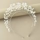 thumbnail image 2 of Nvzi Horquillas para el pelo de boda con flores para novias, peinetas con perlas de cristal, pinzas para el pelo, accesorios para el pelo de boda dorados, joyas - Plateado B, 2 of 4