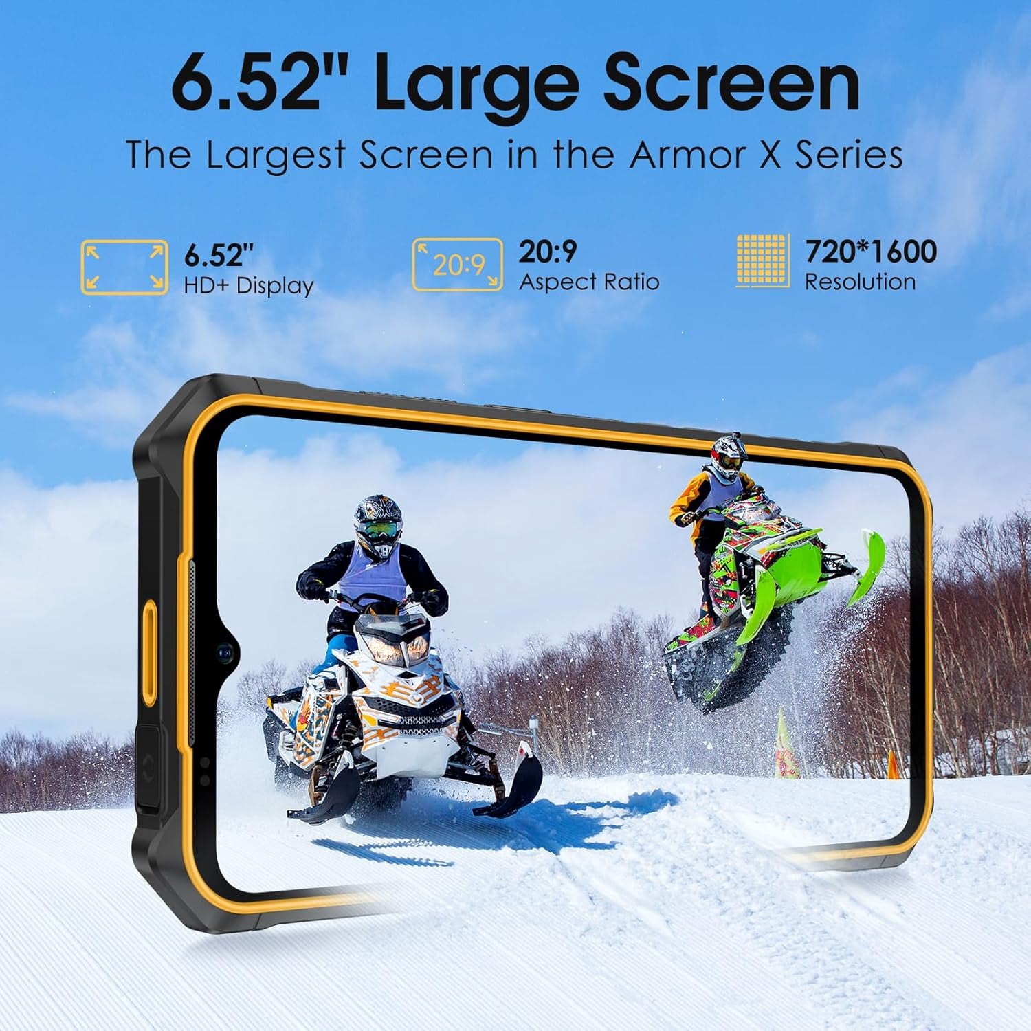 Ulefone Armor X13 Rugged Phone, 12 64GB, 50MP Rear Camera, 24MP Night Vision Camera, Android 15 OS Rugged Smartphone