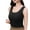 Black, variant on Lovzfmll Women's Thermal Top with Round Neck Sleeveless, Thin Version with Front and Back Pockets and German Velvet for Warmth