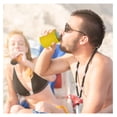 thumbnail image 5 of Can Coolers 6 Pack - Thick Foam Sleeves for 12oz Cans - Old School Style, Natural - Drink Coasters for Parties, BBQs, and Events - Keeps Drinks Cold, 5 of 6