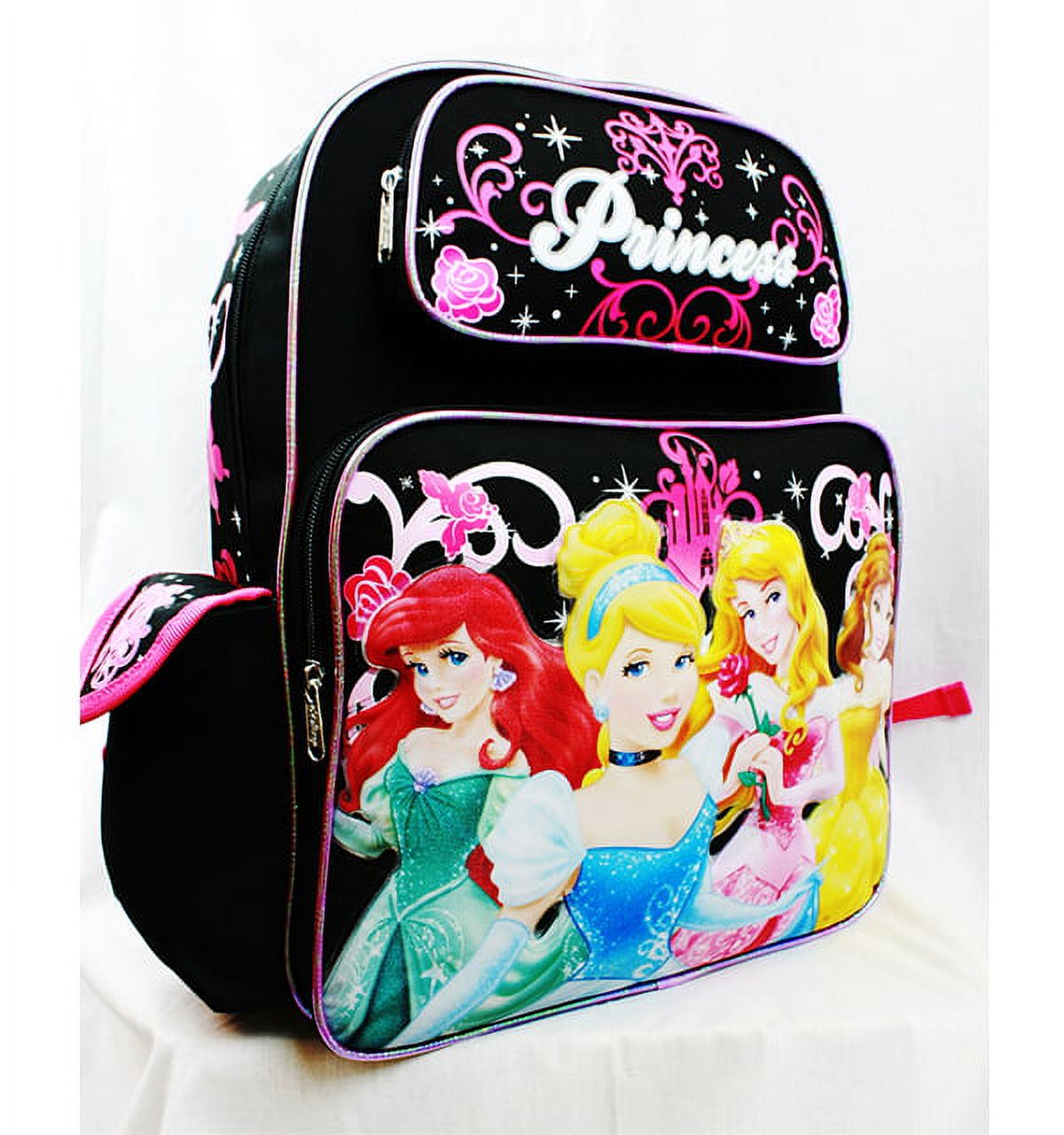 Backpack - - 4 Princess Rose Bag Black School Bag New A05932 - image 2 of 3