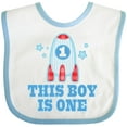 thumbnail image 3 of Inktastic 1st Birthday Boy Rocket Ship Boys Baby Bib, 3 of 4