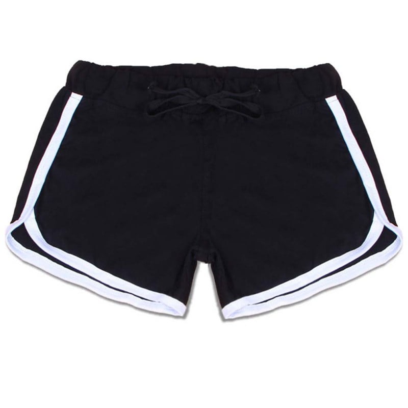 ladies black cotton shorts