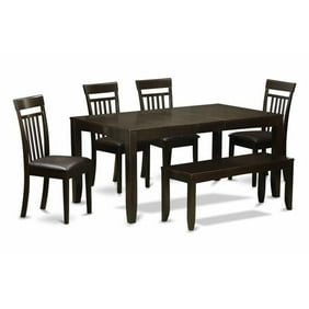 East West Furniture Pfca6 Cap Lc 6 Piece Dining Table Set With