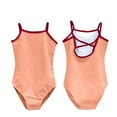 thumbnail image 2 of Ballet Leotards for Toddlers Girls 3-16 Years Kids One-Piece Sleeveless Crewneck Bodysuits Teens Solid Spaghetti Strap Dance Jumpsuits, 2 of 3