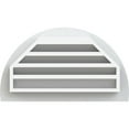 thumbnail image 4 of Ekena Millwork 14"W x 07"H Half Round Gable Vent (19"W x 12"H Frame Size) Functional, PVC Gable Vent with 1" x 4" Flat Trim Frame, 4 of 14