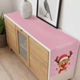 thumbnail image 4 of Merry Christmas Table Runner - 48 Inch Long, Kitchen Dining Table Runner Dresser Scarves, Pink Winter Xmas Hat Deer Snowflake Farmhouse Decor for Coffee Tables Wedding Party Banquet, 4 of 8
