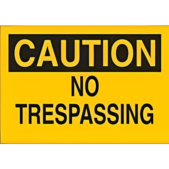 Caution No Trespassing Restricted Access Sign 12 x 8 Inches - No.6367 Safety Metal Tin Sign, Warning Notice for Yard, Office, Indoor Outdoor Private Area