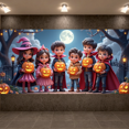 thumbnail image 6 of Halloween Theme Kids Banner Pumpkin Decoration Ghost Costume Witch Hat for Halloween Party Outdoor Decoration Night Celebration, 6 of 9