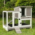 thumbnail image 5 of Aivituvin Wooden Rabbit Hutch Outdoor Bunny Cage Indoor Guinea Pig House for Small Animals - Mocca, 5 of 9