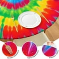 thumbnail image 4 of Rainbow Tie Dye Spiral Round Fitted Tablecloth with Elastic Edge,Dining Table Cover Waterproof,Outdoor Round Tablecloth for Camping,Dining,Indoor and Outdoor, 4 of 7