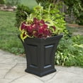 thumbnail image 3 of Mayne Cambridge 15"x 15"x 18" Tall Square Black Self-Watering Polyethylene Planter, 3 of 5