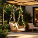 thumbnail image 1 of Guirnalda de flores de seda multicapa con hojas de peonía y begonia para colgar en la pared, ocultar el techo y como elemento decorativo verde: enredadera floral artificial para bodas y decoración, 1 of 6