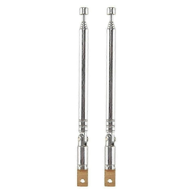 2PCS Replacement 25.4cm 10Inch 5 Sections Telescopic Antenna Aerial for Radio TV