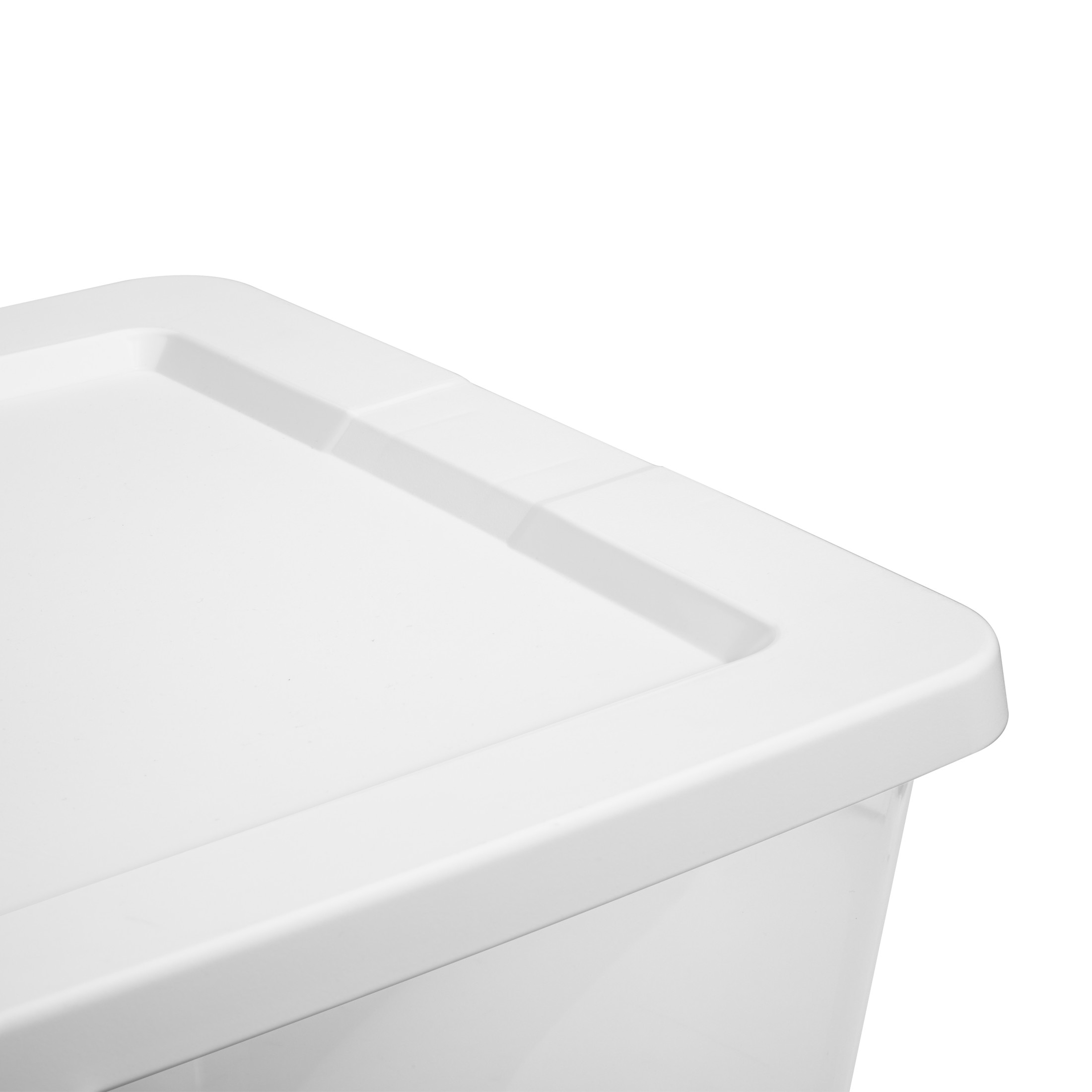 Sterilite 58 Qt Clear Storage Bins with Lids, 8-Pack White photo 7