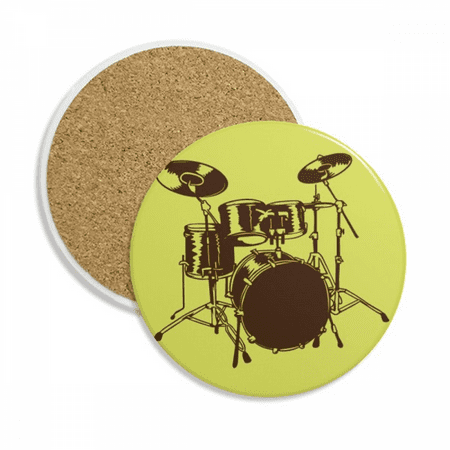 

Drums Music Classical Instrument Coaster Cup Mug Tabletop Protection Absorbent Stone