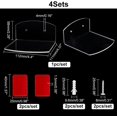 thumbnail image 3 of 4Sets Acrylic Floating Shelves 4.4" Square Clear Acrylic Wall Mounted Shelves Mini Collectibles Organizers Universal Shelves DIY, 3 of 9