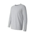 thumbnail image 3 of Gildan - Long Sleeve T-Shirt | 4.5 Oz./yd² 90/10 Cotton/polyester | 6 Pack Sport Grey Color Tee - 2XL Size, 3 of 5