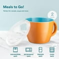 thumbnail image 4 of Kook 25-Oz Soup Cup Travel Mug with Handle & Microwave Lid, Set of 2 Pumpkin & Blue, 4 of 8
