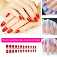 thumbnail image 4 of Soidarity Fake Nail Set Glossy French Style Scratch Stickers Solid Strong Adjustable Press-on Fingernails Viscosity Manicure Resistant Type11 NO11, 4 of 6