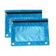 thumbnail image 1 of Estuche para lápices, bolsa para lápices, 2 piezas, carpeta de tela con ojales, B5, bolsa de almacenamiento para oficina, con tres agujeros y cremallera, estuche para lápices., 1 of 9