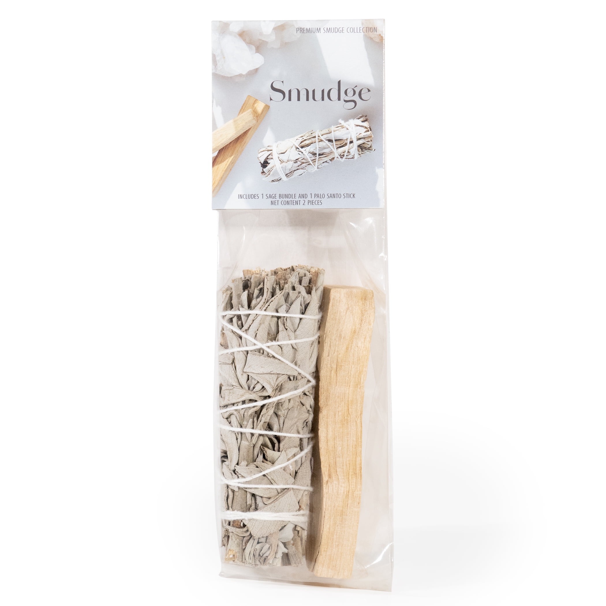 Premium Smudge Collection Sage Palo Santo Kit (Includes 1 Sage Bundle and 1 Palo Santo Stick)