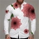thumbnail image 1 of Camisa de manga larga con estampado hawaiano para hombre ropa con estampado de flores informal para la calle para vacaciones para hombre blusa de verano, 1 of 6
