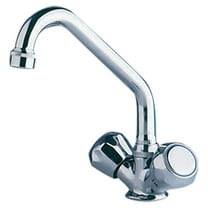 Scandvik 10422P Chrome Galley Mixer with Swivel Spout Faucet
