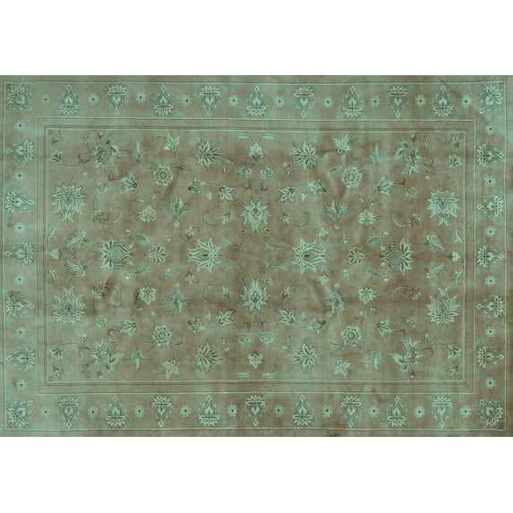 Ahgly Company Indoor Rectangle Persian Light Blue Traditional Area Rugs, 7' x 10'