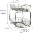 thumbnail image 4 of Closetmaid 308900 18" H X 14" W 2 Tier Kitchen Cabinet Pull Out Bottom Mount Basket, 4 of 9