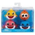 WowWee Pinkfong Baby Shark Bath Squirt Toy 4 Pack Baby Shark Family
