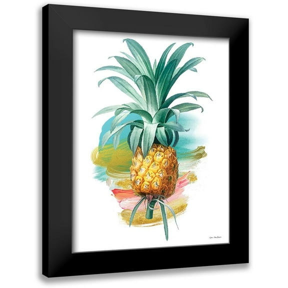 Seven Trees Design 12x14 Black Modern Framed Museum Art Print Titled - Pineapple I