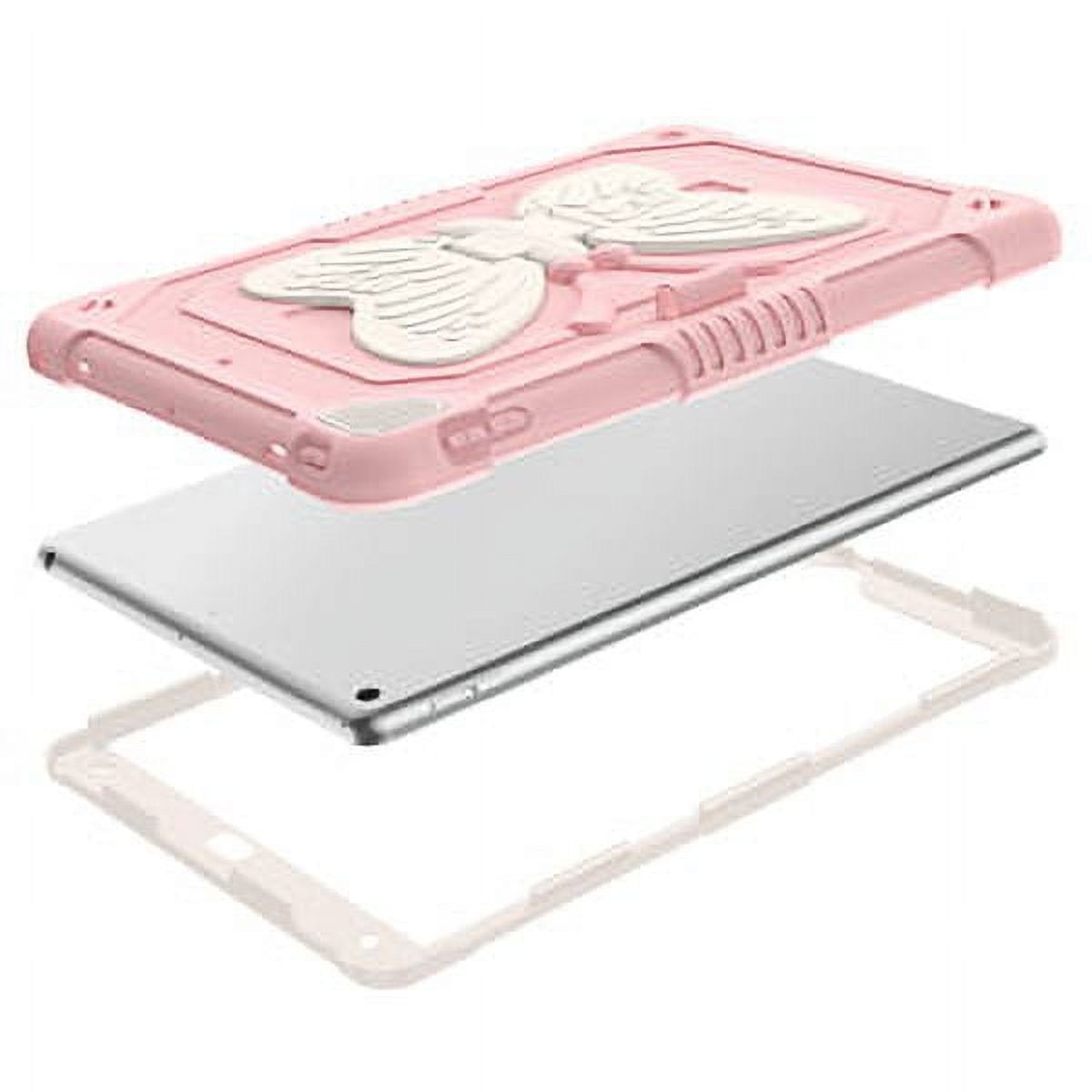 BENTOBEN Case for iPad 9th/8th/7th Gen with Butterfly Kickstand and Pencil Holder, 10.2" Pc Tpu Heavy Duty Hard Rugged Protective Cover for iPad 10.2 inch for Girls Women Kids