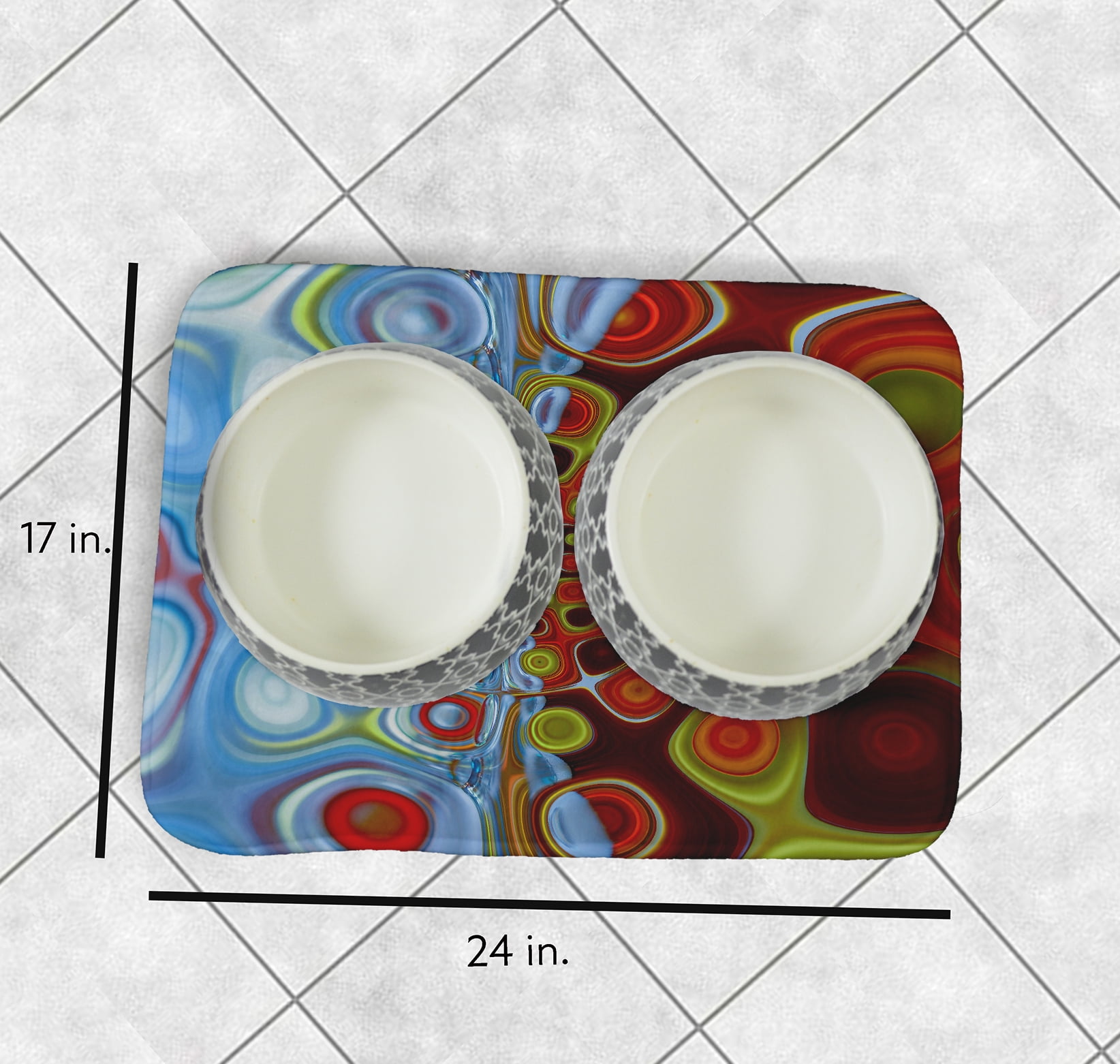 Simply Daisy Lava Lamp Pet Feeding Mat for Dogs and Cats