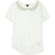 thumbnail image 1 of Ecko Unltd. Camiseta adornada con cuello tachonado para mujer, blanca, grande, 1 of 1