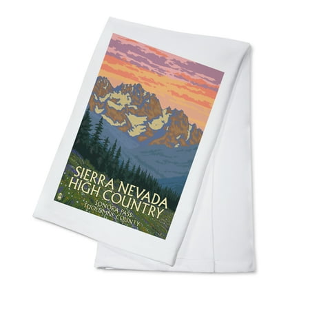 Sonora Spring - Sonora Pass, Tuolumne County - Sierra Nevada High Country - Spring Flowers - Lantern Press Artwork (100% Cotton Kitchen Towel)