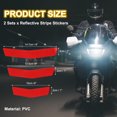 thumbnail image 2 of Uxcell Reflective Stripe Stickers, High Visibility Reflective Decals Safety Warning Decals for Cars Motorcycles Red, 2 of 7