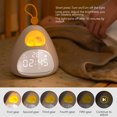 thumbnail image 4 of Muyoka Reloj despertador LED con hora de nido de pájaro, reloj despertador digital, luz nocturna regulable, reloj de noche, lámpara, cubo brillante, reloj LCD, recargable, decoración de escritorio par Muyoka Hogar, 4 of 7