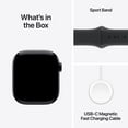 thumbnail image 3 of Apple Watch Series 10 GPS 42mm Jet Black Aluminum Case with Black Sport Band - S/M, 3 of 9
