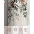 thumbnail image 6 of Christmas Winter Sheer Curtains 2 Panels Set, Pine Tree Berry Eucalyptus Retro Linen Window Sheer Curtains for Living Room/Bedroom, Light Filtering Rod Pocket Voile Drapes, 52" W x 72" L, 6 of 7