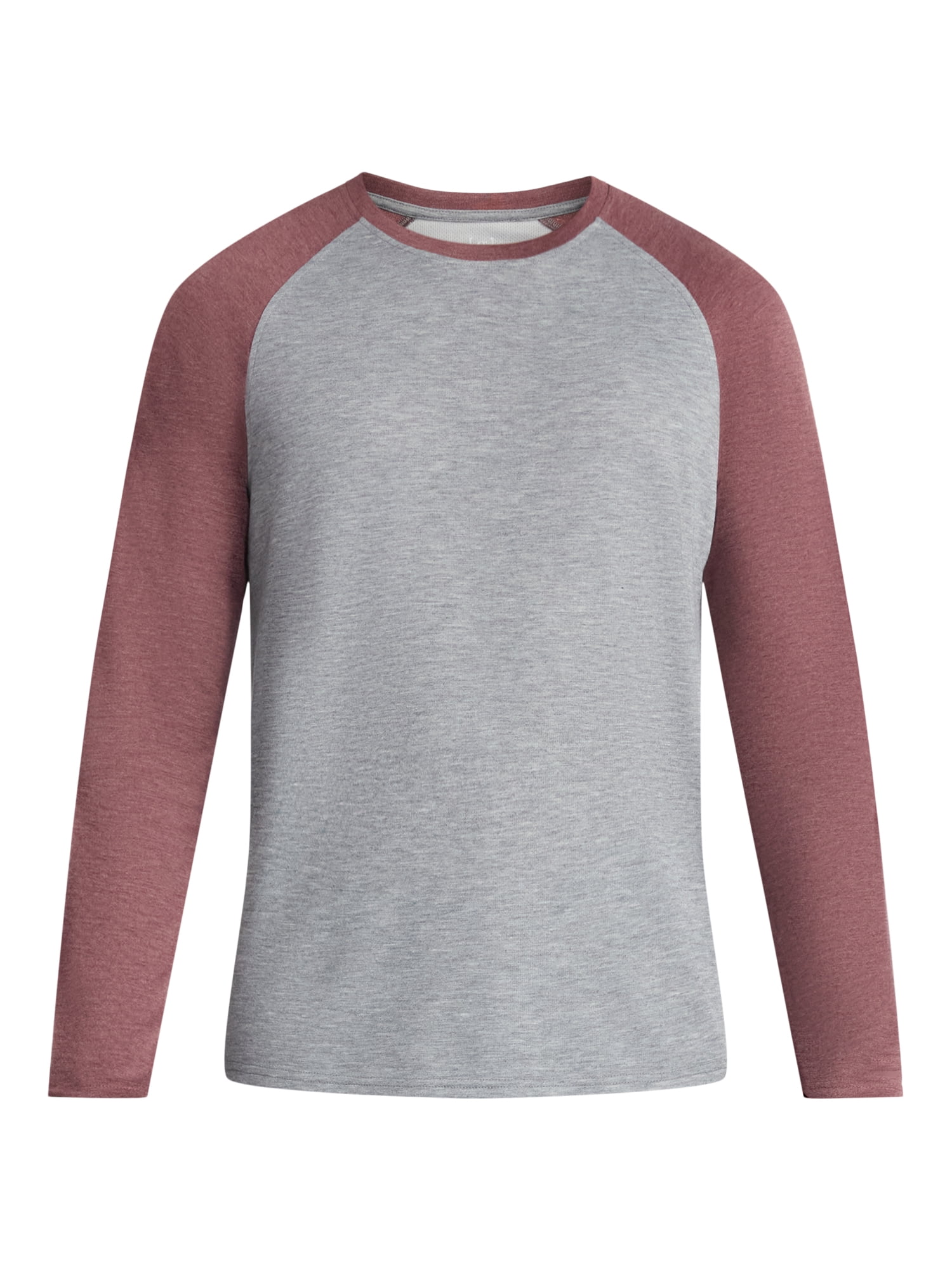 George Men's & Big Men's Relaxed Fit Raglan Tee with Long Sleeves, Sizes S-3XL