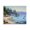 Summer Shoreline Sailing Serenity, variant on Stupell Industries Mottled Pastel Field Impression Canvas Wall Art, design by Creative Studio