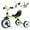 Green, variant on Babyjoy 3-in-1 Kids Tricycle with Lighted Wheels Folding Toddler Trike with Adjustable Seat Pink